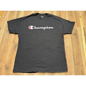 Champion Shirt, Men's Size XL, Black White, Logo, Graphic Print